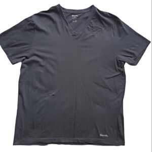 Bench Black V-Neck T-Shirt Size Large